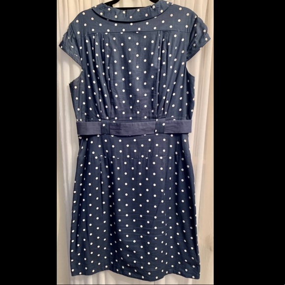 **One of a kind navy polka dot button dress** - Picture 5 of 11